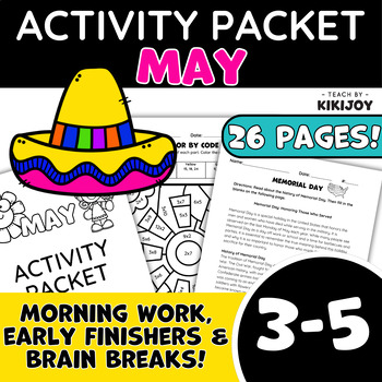 Preview of May Morning Work- Fast Finisher No Prep Independent Activity Packet 3rd-5th