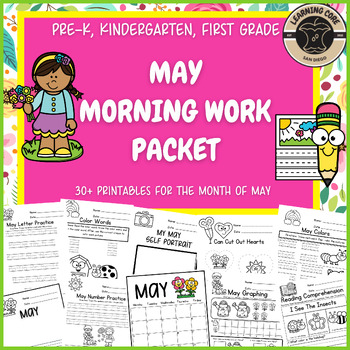 Preview of May Morning Work Packet Spring PreK Kindergarten First Grade TK UTK Special Ed