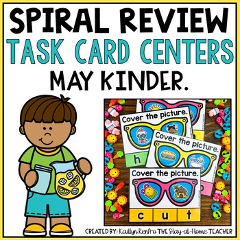 Preview of May Kindergarten Morning Work Tubs Summer End of Year Spiral Review Morning Bins