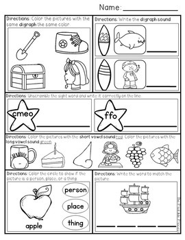 may morning work for kindergarten common core aligned by the printable