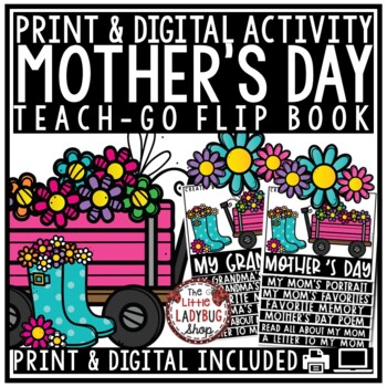 Preview of May Mother's Day Writing Activity Prompts Bonus Grandma Aunt Flip Book