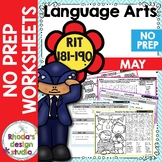 May: NWEA NO Prep ELA Reading Practice Worksheets RIT Band