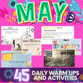 May National Holidays-Warm-Ups, Quick writes, and Activities
