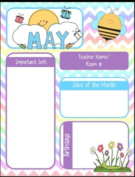 Preview of Customizable May Newsletter