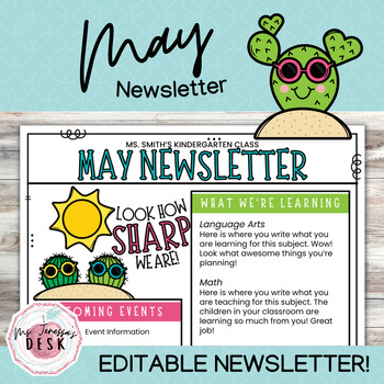 Preview of May Newsletter Template *Editable
