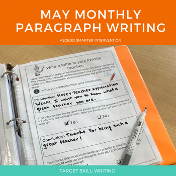 Preview of May Paragraph Writing - Graphic Organization Strategies