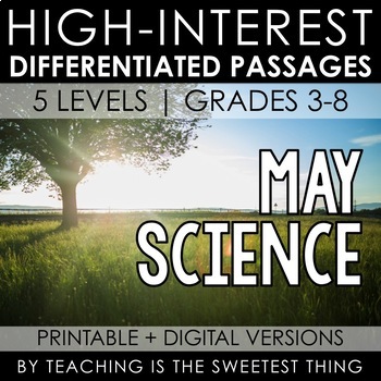 Preview of May Passages: Science - Distance Learning Compatible