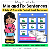 May Pocket Chart Sentences | Predictable Sight Word Sentences
