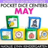 May Pocket Dice Centers | Kindergarten Math & Literacy Centers