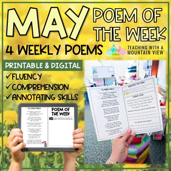 Preview of May Poem of the Week | Fluency and Comprehension
