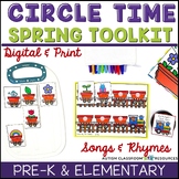 May Preschool Circle Time Visuals with Songs & Rhymes for 
