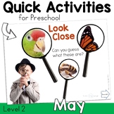 May Speech Therapy Quick Activities for Preschool with Par
