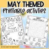 May Printable Activity, End of the Year Printable Activities