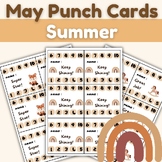 May Punch Cards Summer - End of Year - boho Punch Cards