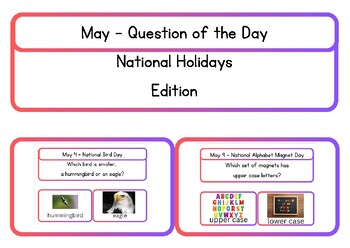 Preview of May Question of the Day - National Holiday Edition