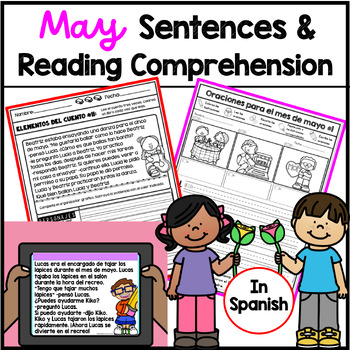 Preview of May Reading Comprehension and Digital Activities in Spanish