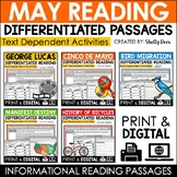 May Reading Comprehension Passages Bundle | DIGITAL and PRINTABLE