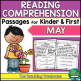 Preview of May Reading Comprehension Passages for Kindergarten and First Grade