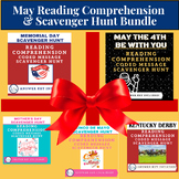 May Reading Comprehension Scavenger Hunt & Coded Message A