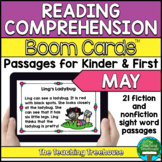 May Reading Comprehension for Kinder and First BOOM CARDS™