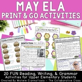 May Reading Writing & Grammar Activities | Spring Workshee