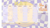 May Retro Desktop Wallpaper Calendar