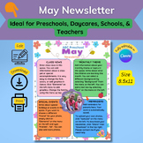 May School Newsletter, May Teacher Newsletter, Preschool N