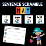 May Sentence Scramble | Centers | Kindergarten