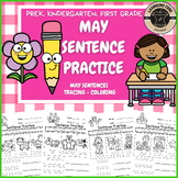 May Sentences Writing Activities No Prep PreK Kindergarten