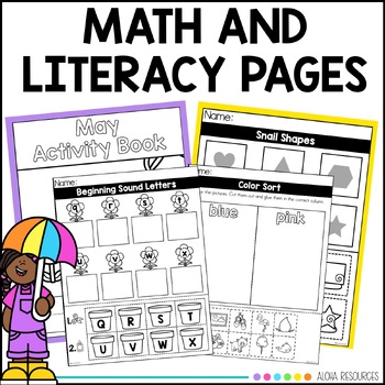 May Spring Activities | No Prep Printables | Math and Literacy | TPT