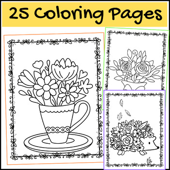 May Spring Flowers Coloring pages, Spring Break Coloring Sheets Activity