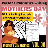 May Spring Mother's Day Crafts Writing Prompts, Graphic Or