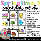 May: Spring Themed - Calendar Number Cards (Pocket Chart)