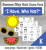 May Summer Kindergarten "I Have, Who Has" Math Game Bundle