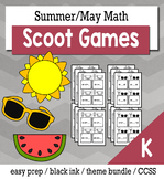 May Summer Kindergarten {Scoot Game/Task Cards} Math Bundle