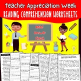 May|Teacher Appreciation Week|Reading Comprehension Passag