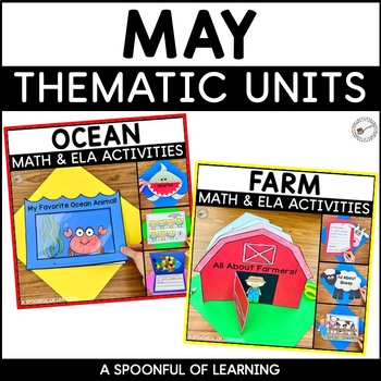 Preview of May Thematic Units | Farm Activities | Ocean Activities