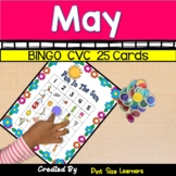 May Themed Bingo | CVC Words | 30 Cards