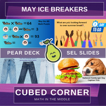 Preview of May Themed Ice Breakers, Brain Breaks, SEL Slides - PEAR DECK