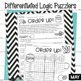 May Themed Logic Puzzles Brain Teasers Differentiated Grades 4-6