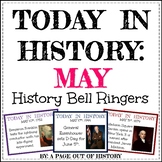 May Today in History Bell Ringers EDITABLE