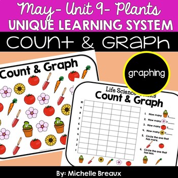 Preview of May Unit 9- Unique Learning System- Plants & Gardens- Count & Graph