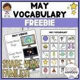 May Vocabulary Freebie for Speech and Language Therapy