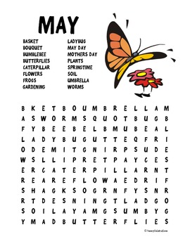 May Word Search by SunnyCelebrations
