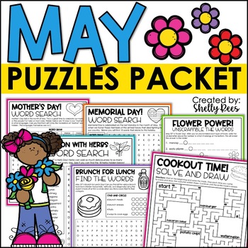 Preview of May Word Searches and Puzzles