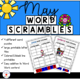 May Word Work: Word Scramble Puzzles