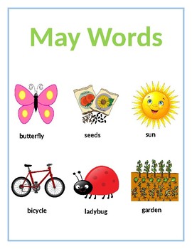 Preview of May Words Poster