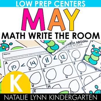 Preview of May Write the Room Kindergarten MATH Centers Spring Math Centers