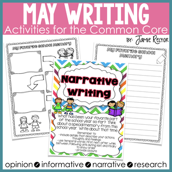 Preview of May Writing Activities Aligned to Common Core Standards