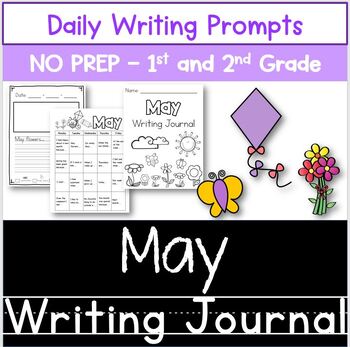 Preview of May Writing Journal | 1st Grade | 2nd Grade | Creative Writing Prompts